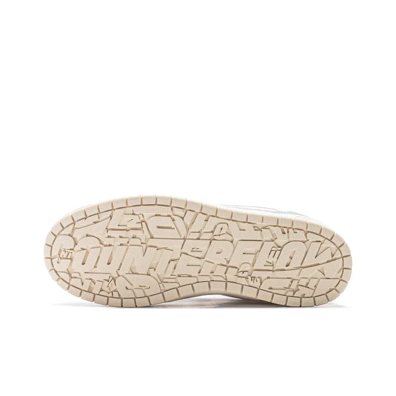 LiNing CF Reputation Abrasion-Resistant Cushioning Low-Top Casual Shoes Men's Mist White-6