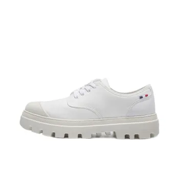 Palladium Pampa Dome Wear Resistant Low Top Canvas Shoes Unisex White