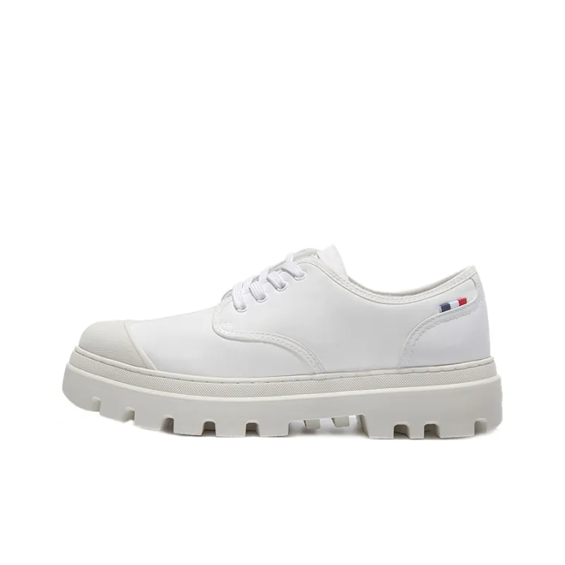 Palladium Pampa Dome Wear Resistant Low Top Canvas Shoes Unisex White-0