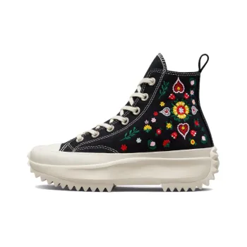 Converse Run Star Hike Hi Floral Embroidery Black