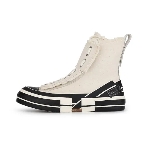 Yohji Yamamoto X XVESSEL Canvas Shoes Unisex High Top Ecru