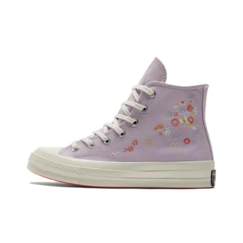 Converse Chuck Taylor All Star 70 Hi Embroidered Floral Pale Amethyst