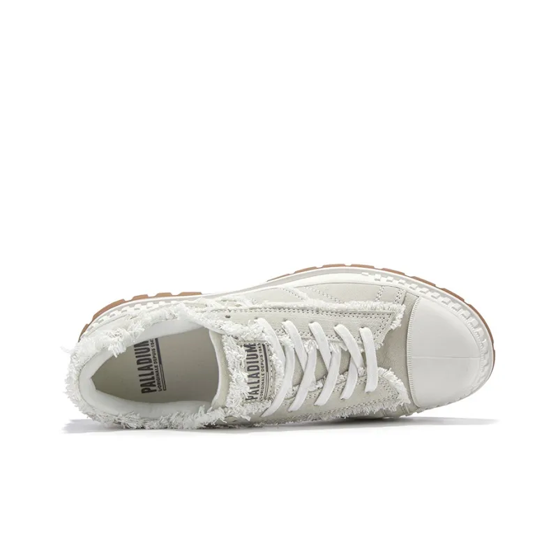 Palladium Canvas Shoes Unisex Low Top Ivory-2