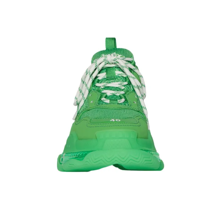 Balenciaga Triple S Clear Sole Fluo Green Women's-2