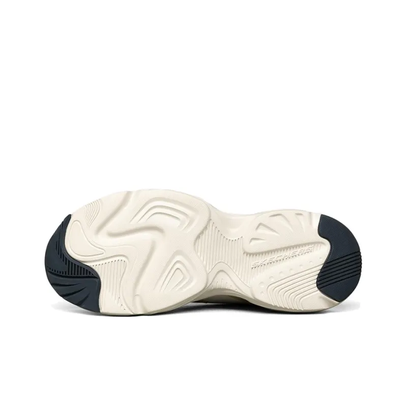 Skechers Stamina Airy D'Lites Wear Resistant Low Top Chunky Sneakers Men's White Gray Umber-4