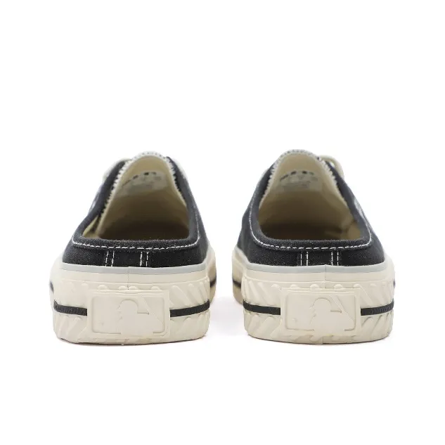 MLB Playball Mule Half towed Wear Resistant Low Top Canvas Shoes Unisex Black-3