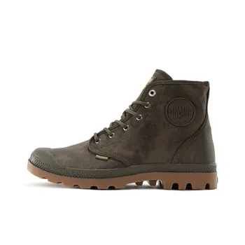Palladium Pampa Hi Wa Abrasion Resistant, Breathable, And Waterproof High Top Canvas Shoes Unisex Dark Brown