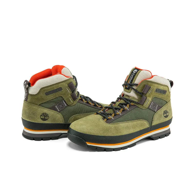 Timberland Euro Hiker Leather And Fabric Hiker 'Dark Green Nubuck'-4