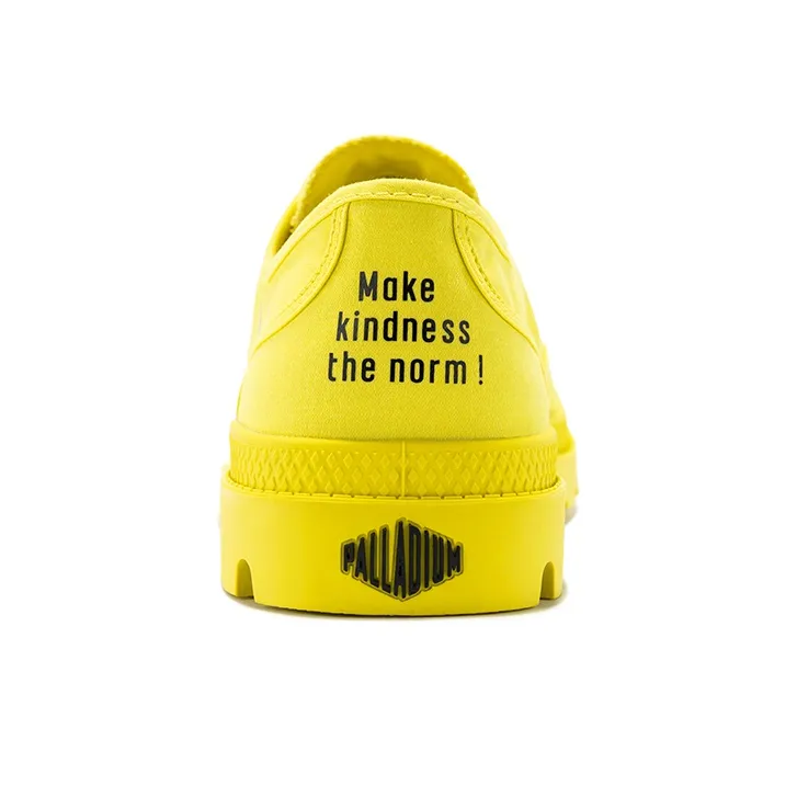 Smiley X Palladium Pampa Canvas Shoes Unisex Low Top Fiery Yellow-4