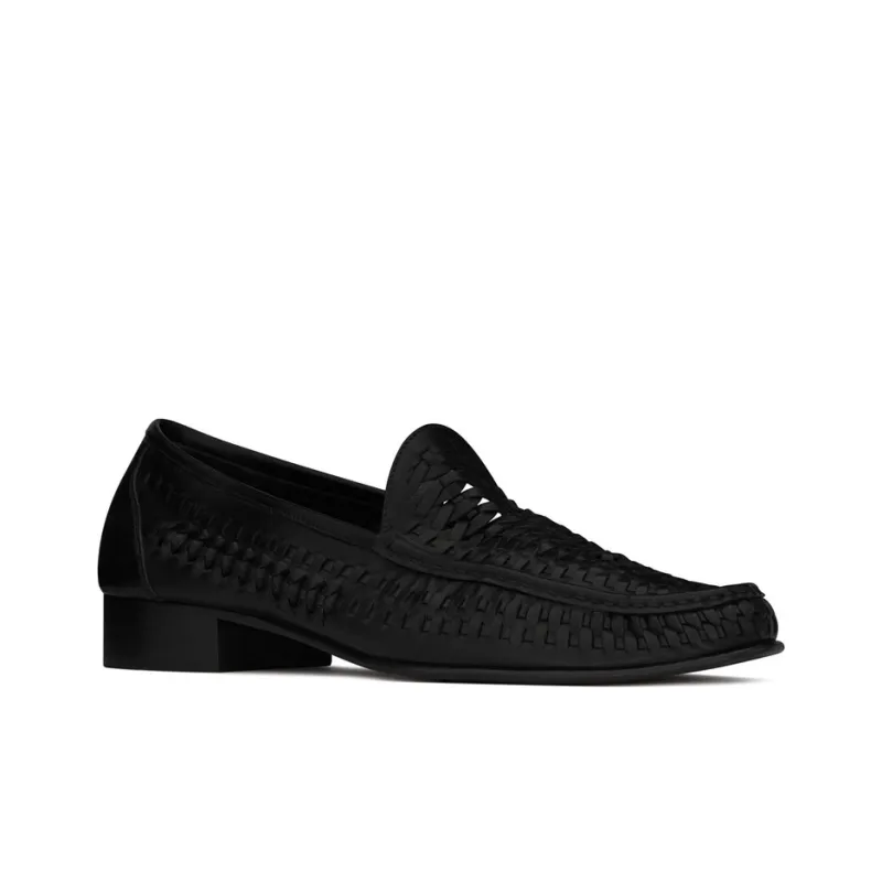 SAINT LAURENT Swann Loafers Men's Black-3