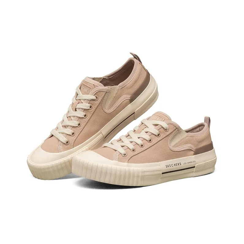 Skechers New Moon Low Top Canvas Shoes Brown Women's-2