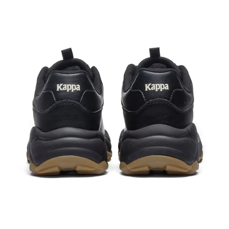 Kappa Cushioning Anti Slip Wear Resistant Breathable Support Height Increasing Low Top Chunky Sneakers Unisex Black-3