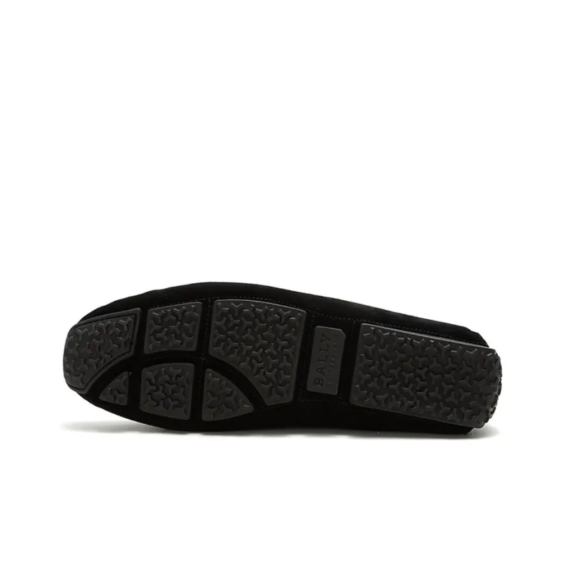 BALLY Pearce Black Suede Loafers Men Black-5