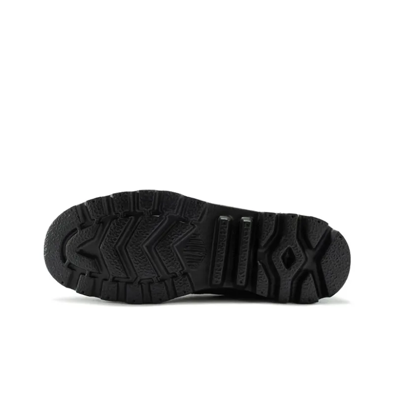 Palladium Pampa Lite Overlab Neon Anti-Slip And Wear-Resistant Lightweight High-Top Canvas Shoes Unisex Black-4