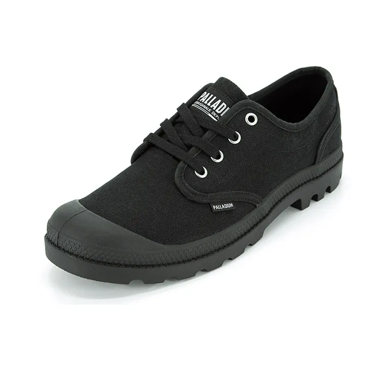 Palladium Pampa Oxford Anti Slip Wear Resistant Breathable Lightweight Warm Low Top Canvas Shoes Men's Black-1