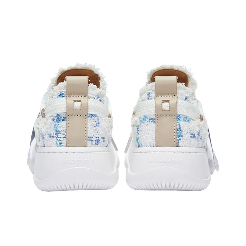 SMILEREPUBLIC Glacier Mint Low-Top Canvas Shoes Unisex White Blue-4
