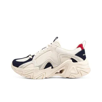 Skechers D'LITES 2.0 Chunky Sneakers Women's Low Top White Blue Red