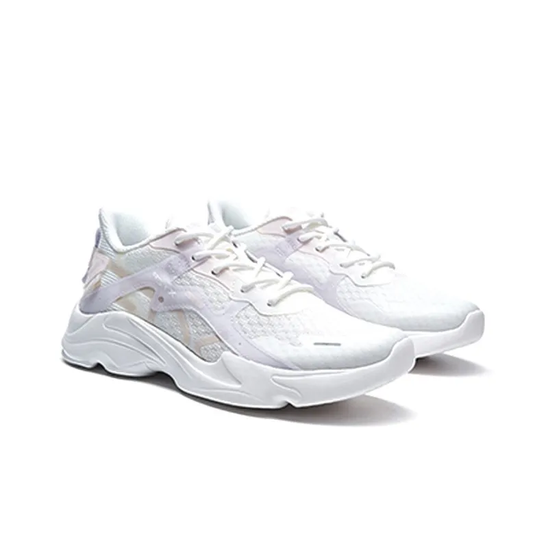 XTEP Chunky Sneakers Women's Low Top White Purple-2
