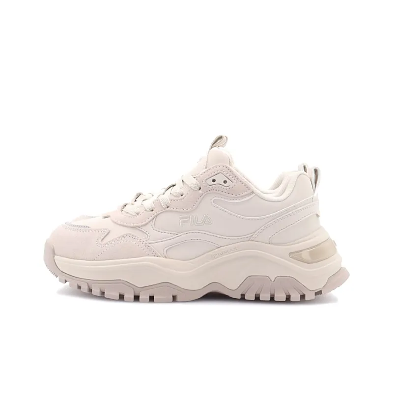 FILA Fashion Sneakers Slip Resistant Cushioning Abrasion Resistant Low Top Chunky Sneakers Women's Natural Color-2