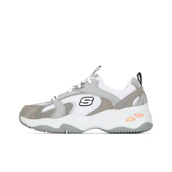 Skechers D'LITES 4.0 Cushioning Anti Slip And Wear Resistant Low Top Chunky Sneakers Women's Gray