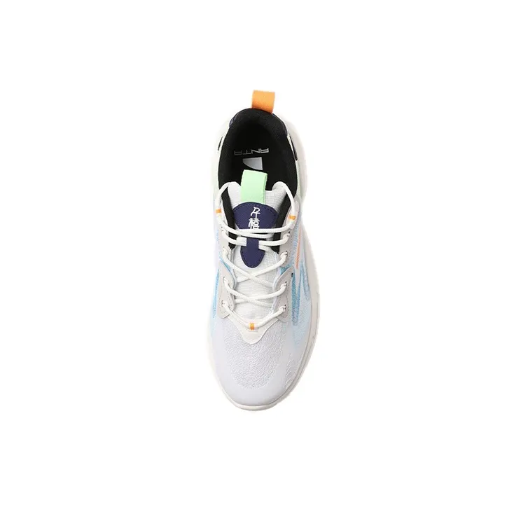 Anta Life Collection Anti Slip Wear Resistant Low Top Chunky Sneakers Men's Blue White-2