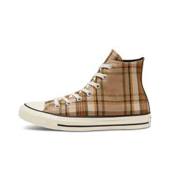 Converse Chuck Taylor All Star Khaki Plaid Sneakers Women's