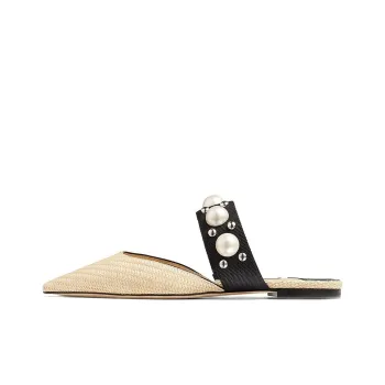 Jimmy Choo Basette Women's Casual Shoes Women's Beige White Black
