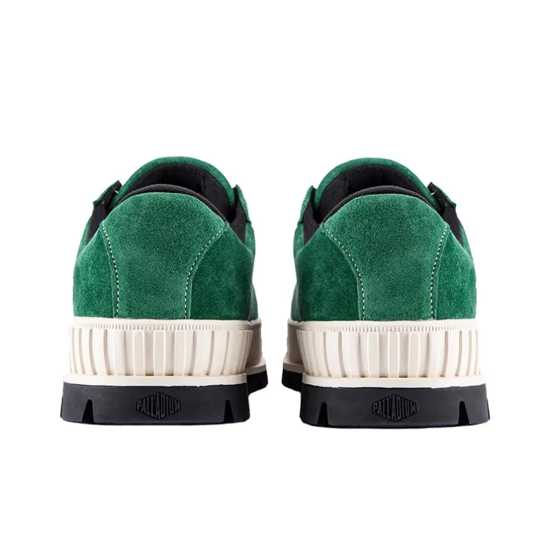 Palladium Pallashock90Sde Anti Slip Wear Resistant Low Top Canvas Shoes Unisex Green Smoke White-3