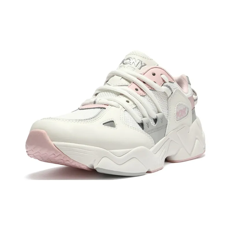 Pony Chunky Sneakers Women's Low Top White/Gray/Pink-1
