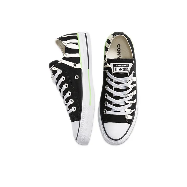 Converse Chuck Taylor All Star 'Black Zebra Print Neon Green'-3