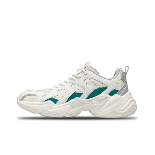 ANTA Chunky Sneakers Men Low-Top One Gray/Ivory White/Seaweed Green