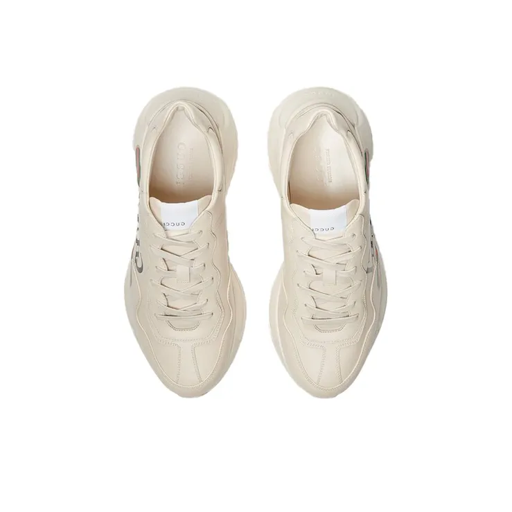 KAI x GUCCI Rhyton Anti-Slip And Wear-Resistant Breathable Low-Top Chunky Sneakers Men's Ecru-2