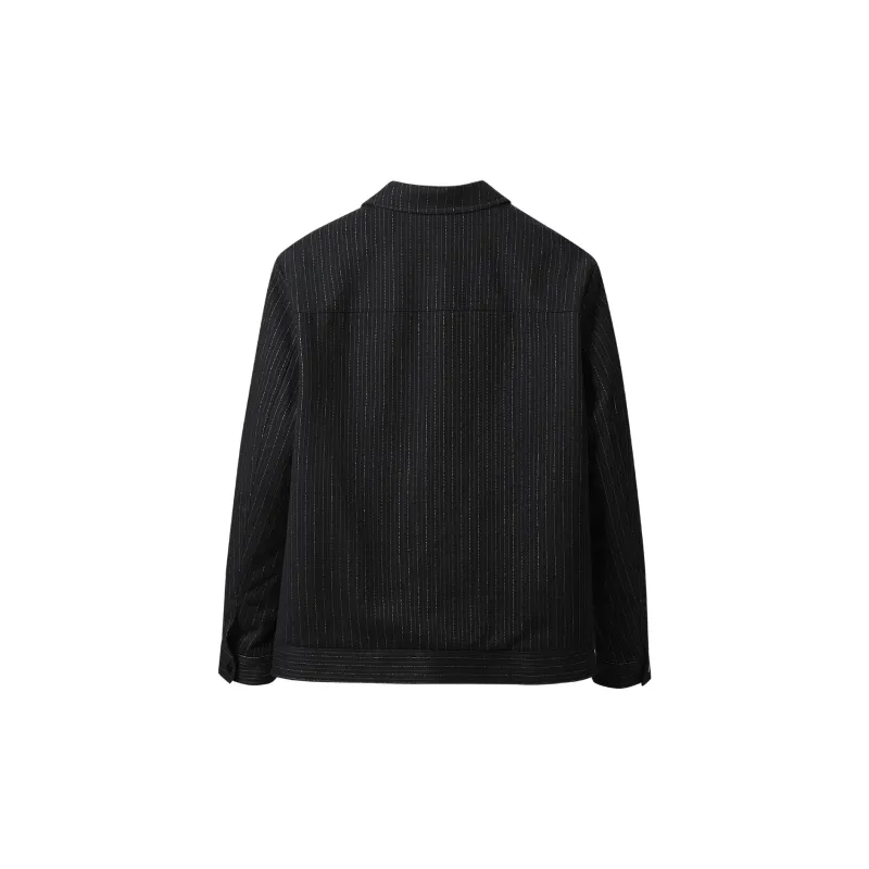 HLA Jackets Men Black Stripes E7-1
