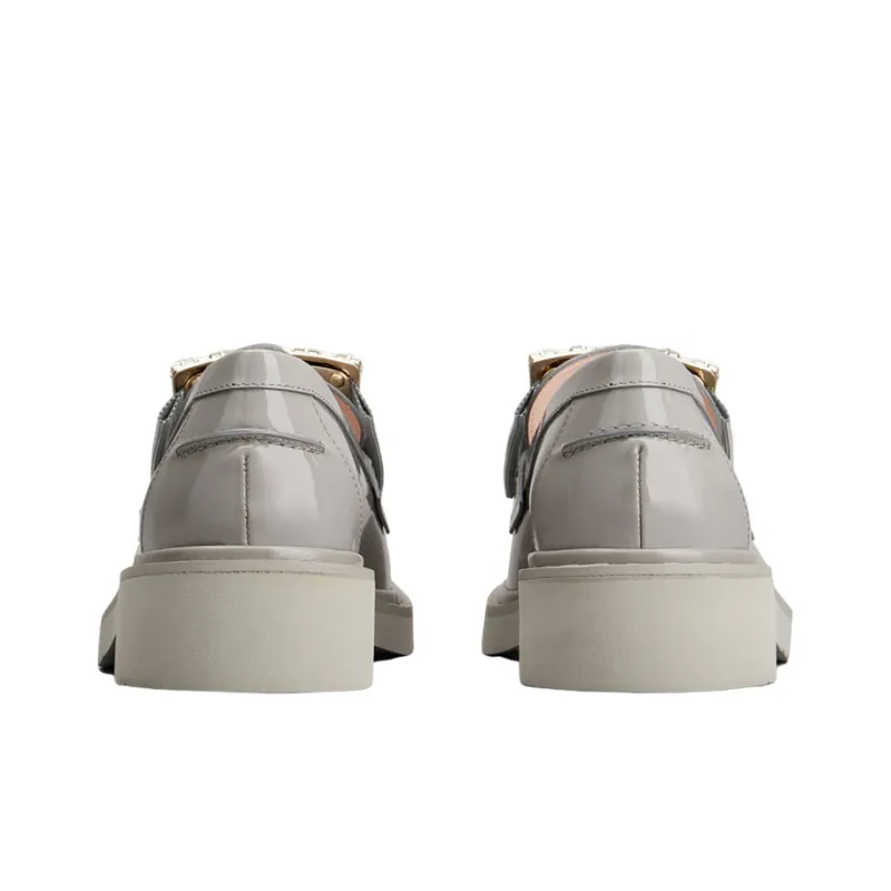 Roger Vivier Viv' Rangers Casual Single Shoes Women's Gray-4