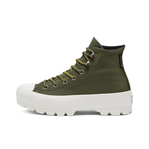 Converse Lugged Canvas Shoes Women's Mid-Top Green/White