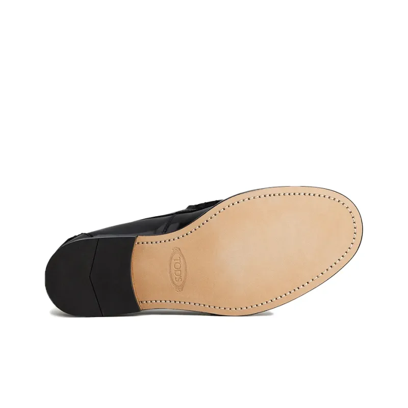 TOD'S Chain Detailed Logo Engraved Loafers-4