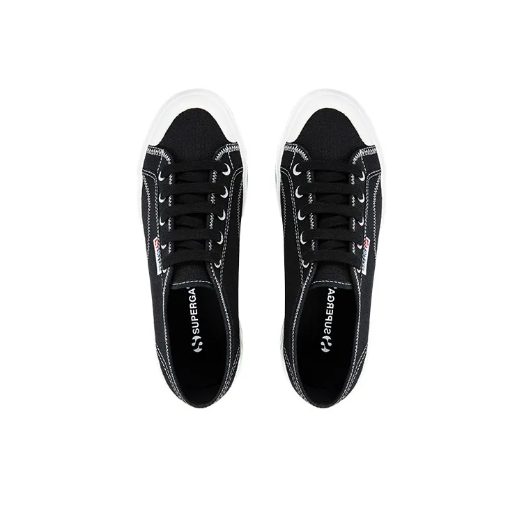 SUPERGA Canvas Shoes Unisex Low-Top Black-2