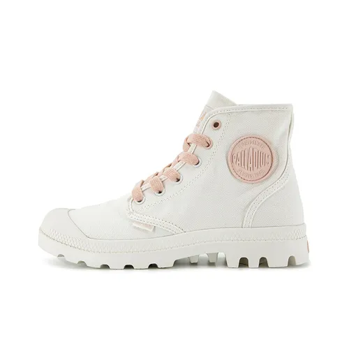 Palladium Pampa Canvas Shoes Unisex High-Top Star White/Rose Pink