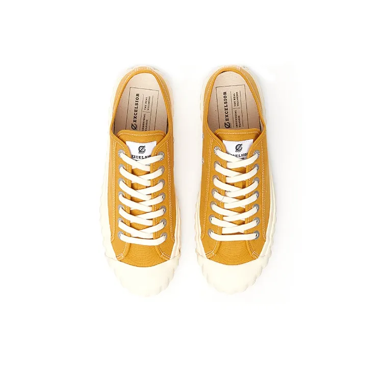 Excelsior Canvas Shoes Unisex Low Top White/Yellow-3