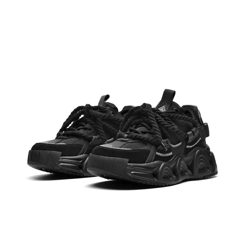 Masongarments Storm 1 Height Increasing Wear-Resistant Low-Top Chunky Sneakers Unisex Black-3
