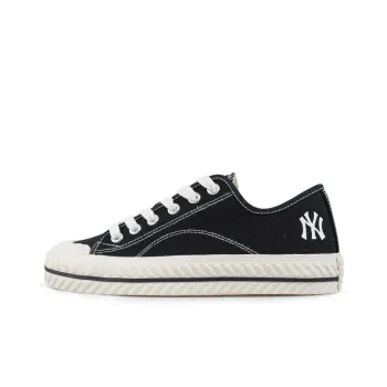 MLB Playball Cookie Shoes Slip Resistant, Abrasion Resistant, Breathable, Lightweight Low Top Canvas Shoes Unisex Black