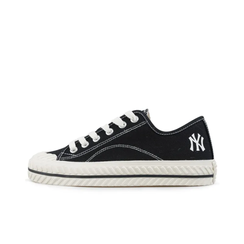 MLB Playball Cookie Shoes Slip Resistant, Abrasion Resistant, Breathable, Lightweight Low Top Canvas Shoes Unisex Black-0
