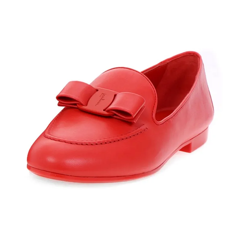 FERRAGAMO Casual Single Shoes Women's Red-3