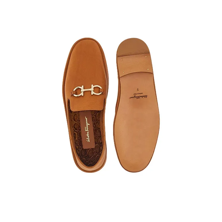 FERRAGAMO GANCINI Flat Shoes Women's Brown-4