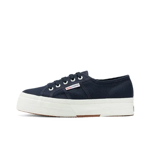 SUPERGA Canvas Shoes Unisex Low-Top Navy Blue