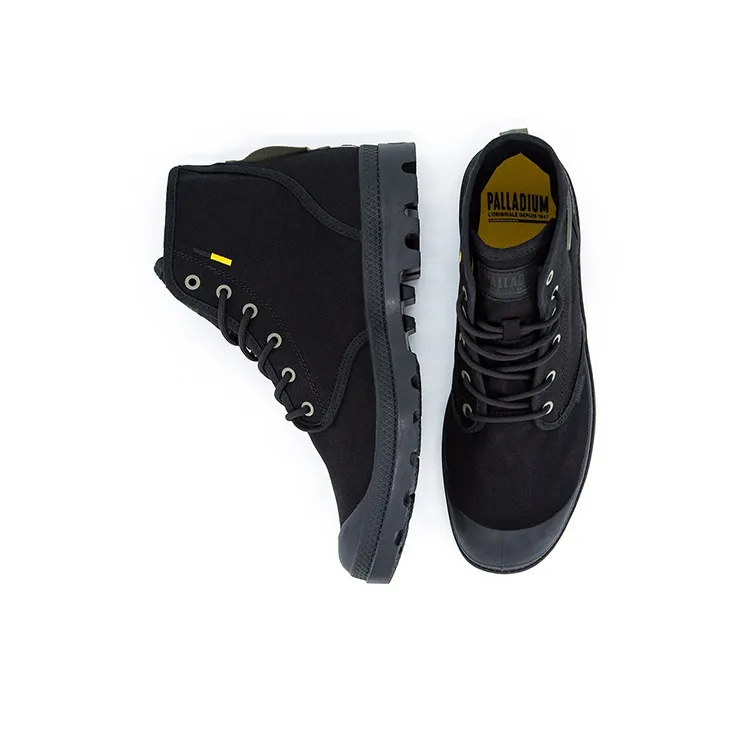 Palladium Pampa Hi Htg Supply Anti Slip And Wear Resistant Breathable High Top Canvas Shoes Unisex Black-3