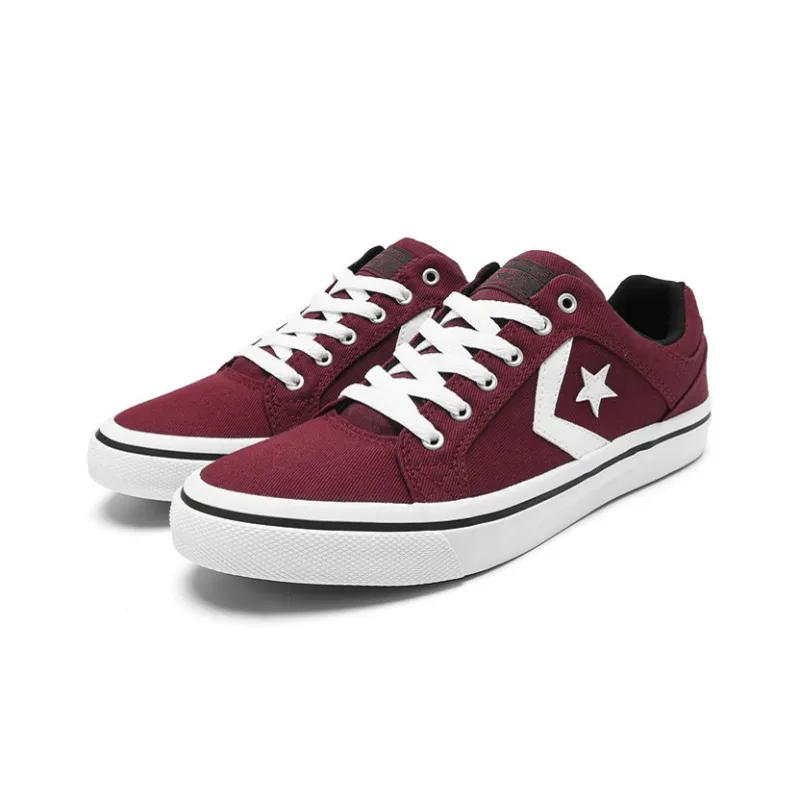 Converse All Star El Distrito Deep Bord Canvas Shoes Deep Wine-2