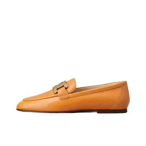 TOD'S Kate Gold-chain Leather Loafers