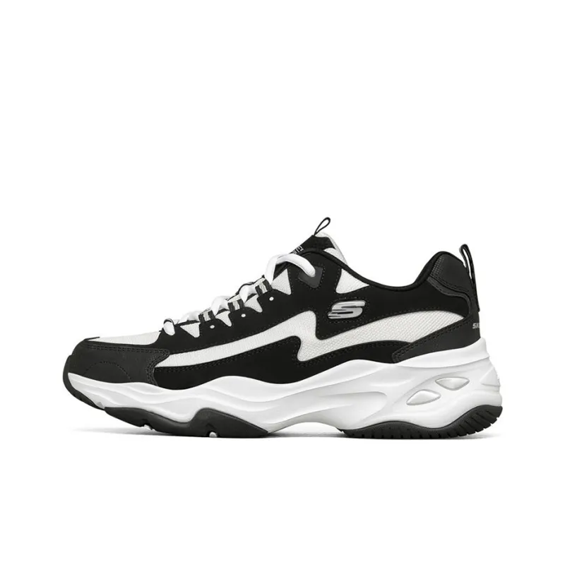 Skechers D'Lites 4.0 Low Chunky Shoes Black/White-0
