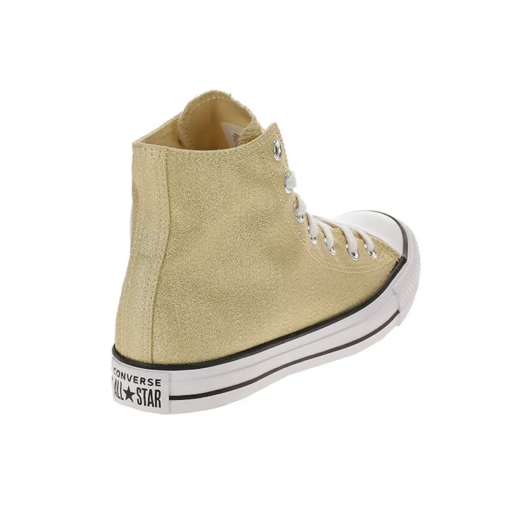 Converse Chuck Taylor All Star Precious Metals Wear-Resistant High-Top Canvas Shoes Women's Yellow-2